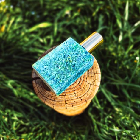 Artisan hand-painted perfume bottle Pura Vida