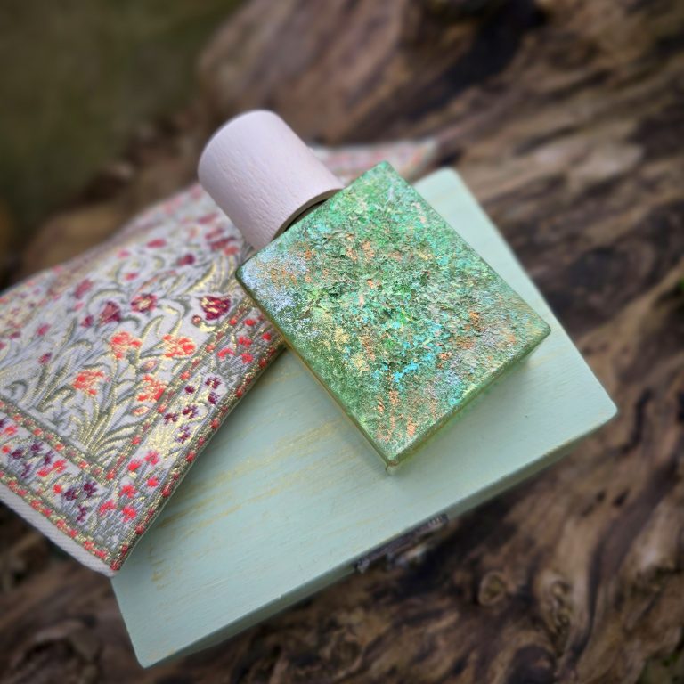 Café au Jasmin artisan handpainted perfume bottle